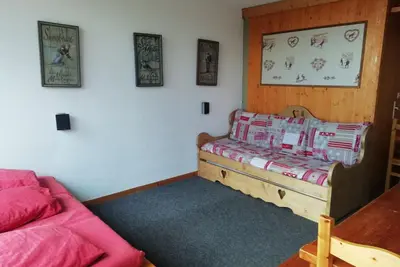 Image de Studio spacieux à Arc 1600 avec balcon, télé, wifi et animaux acceptés