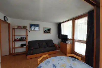 Image de Studio cabine 4 pers Ă Vallandry, terrasses sud/ouest, proche pistes et commerces