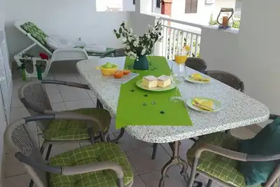 Image de Appartement de deux chambres avec la terrasse et la vue sur le mer Orebic, Peljesac (A-4536-a)