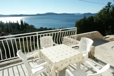 Image de Appartement d'une chambre avec la terrasse et la vue sur le mer Sladenovici, Dubrovnik (A-2162-b)