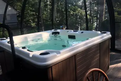 Image de Belle maison de vacances avec quai sur le lac Wallenpaupack
