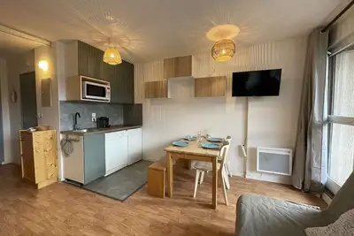 Image de Studio à louer à Chantemerle, Serre-Chevalier - 4 personnes, balcon, casier à ski