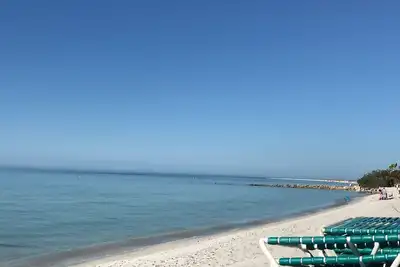 Image de Vue sur la plage depuis l'allée extérieure du condo / Couchers de soleil spectaculaires!
