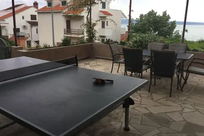 Image de Garçonnière avec la terrasse et la vue sur le mer Podstrana (Split) (As-15428-c)