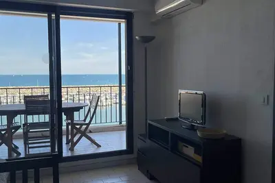 Image de Appartement 2p+Cabine climatisé avec Parking à Argelès, vue Mer