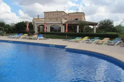 Image de Na Pont - Finca rustique avec piscine de 20x10m à Campos, Majorque. Familles idéales. Tv par satellite. A / C - WiFi gratuit