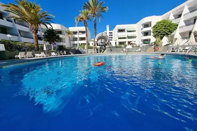 Image de Casa Palmera 2 à seulem. 150 mètres de la plage, piscine chauffée, Wifi, Sat-Tv