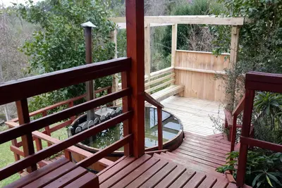 Image de Cabane de l'Oregon avec pot exclusif à quelques pas du lac