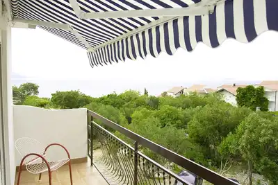 Image de Appartement d'une chambre avec le balcon et la vue sur le mer Podaca, Makarska (A-15748-d)