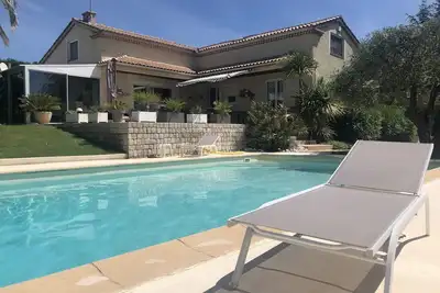 Very large charming villa in the peaceful Ardèche countryside