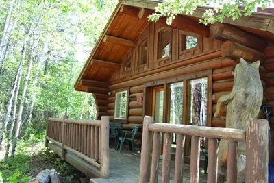 Image de Pour toute la famille Log House avec bain à remous, à droite sur la piste de ski Methow Valley