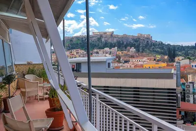 Image de Loft Urbain Avec Vue Acropolis Au Centre D'ATHÈNES