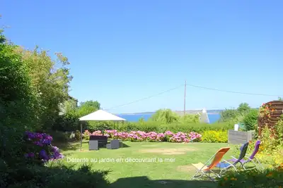 Image de \"Les Courlis\" :maison de famille confortable, vue mer, jardin Plage à250m