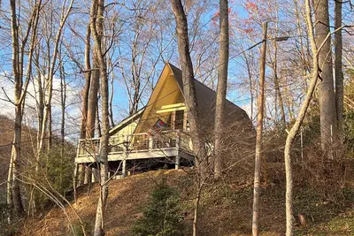 Image de A-Frame of Mind dans le Smoky's, une retraite en montagne.