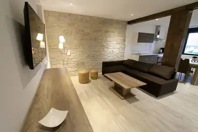Image de logis et Spa Moulin d’Oscar/Appart'hôtel **** de 65 m² de 1 à 4 pers. route vins