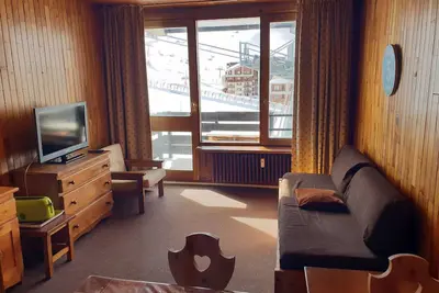 Image de Studio lumineux au pied des pistes avec balcon à Tignes