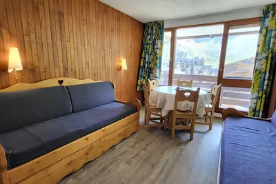 Image de T2 avec balcon exposé sud à 500m des pistes