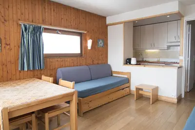 Image de T2 avec Balcon, Exposition Sud/Ouest, 500 M des Pistes, Wifi Gratuit