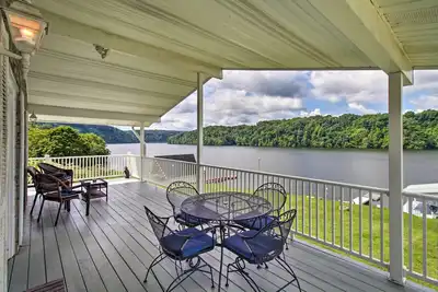 Image de Lakefront Hiwassee Home w / Views, Pvt Dock, Deck!