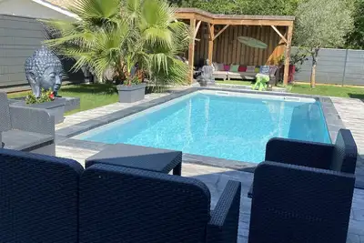 Image de Agréable villa familiale proche plages océanes et du bassin