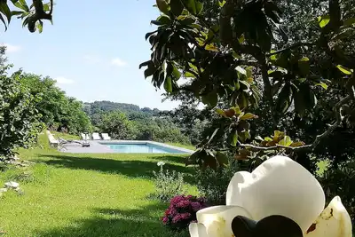 Image de Gîte à la campagne 4*, Pays basque intérieur, piscine, vue sur montagnes, calme