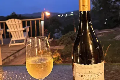 Image de Incroyable vue sur le lac, foyer, foyer, grill, cheminée, à proximité des rampes de bateau