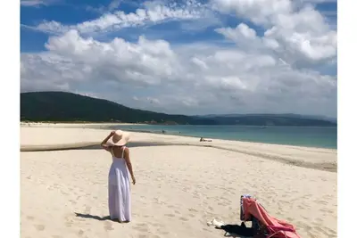 Image de Première ligne de plage et entourée de nature