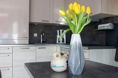 Image de Lumineux appartement moderne et familial près de la plage avec chien