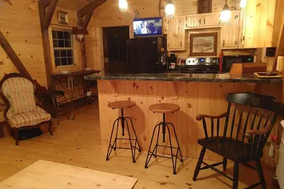 Image de Log Cabin dans les montagnes de Mills River, N. C.