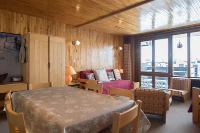 Image de 2 pièces sud/ouest, ski aux pieds, Tv et Wifi