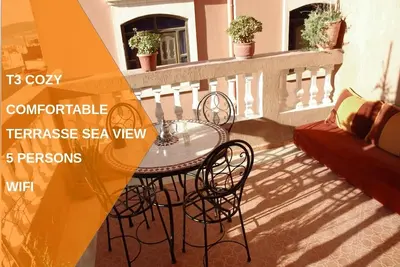 Image de plage à 5 min, appart 60m² terrasse idéal famille/surfeur paisible village typique berbère