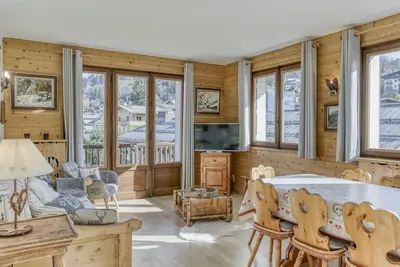 Image de Appartement 2 chambres en centre-ville à Megève avec balcon et wifi