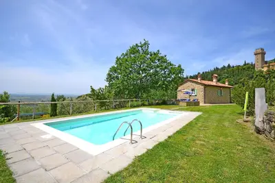 Image de Merveilleuse maison de vacances privée avec piscine privée, Wifi, Tv, terrasse, près de Cortone