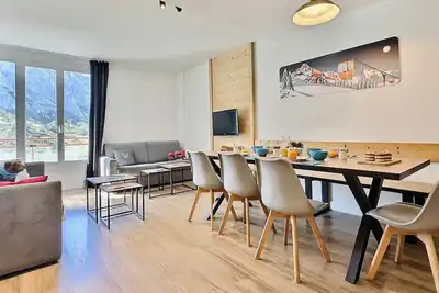 Image de Appartement 3 pièces pour 8 à Tignes, proche pistes, balcon, Tv, lave-vaisselle, non-fumeur