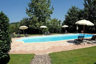 Image de Appartement dans une maison de vacances avec piscine, Wifi, Tv, terrasse, près de San Gimignano