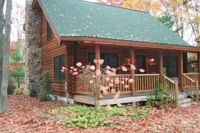 Image de Maison en bois rond de luxe à la cabane à sucre au lac Goshorn