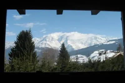 Image de site exceptionnel Mt. Blanc grand chalet vieux bois 10 personnes spa sauna