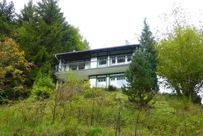 Image de Maison de vacances avec sauna en bordure de forêt - magnifique vue dégagée sur les montagnes