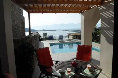 Image de Villa Minos, Elounda, Crète – Luxueuse villa moderne, bien située, belles vues