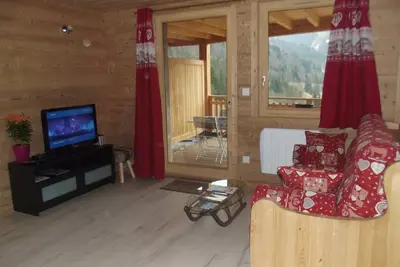 Image de Appartement Le Chamois, Terrasse plein du face aux pistes, appartement classé