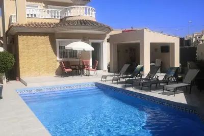 Beautiful detached house with private pool car unnecessary