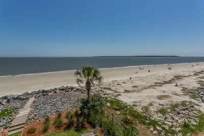 Image de MARÉE Haute, Cottage face à la plage au bord de l’océan, meilleures vues sur l’île de St Simons!