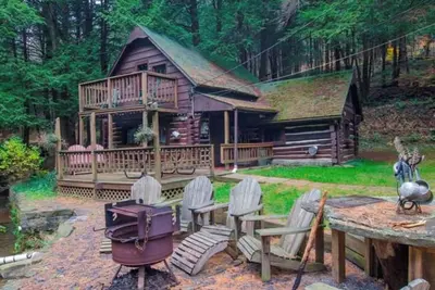 Image de Une cabine au bord du ruisseau - Cabine Astro pour le feu de camp de Cherry Springs State Park