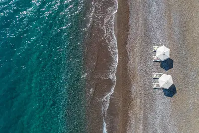Grande villa de sable, propriété de luxe en bord de mer