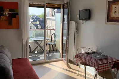 Image de Studio front de mer Cabourg, vue sur jardin