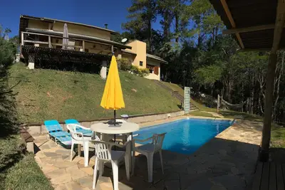 Image de Maison de campagne avec piscine et barbecue dans une communauté fermée