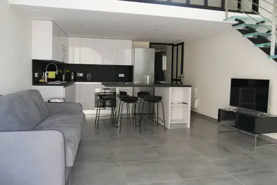 Image de Loft chic et moderne, déco industrielle