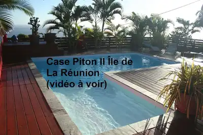 Image de Piton Saint Leu:  vue océan 180°, piscine, clim, au calme, Meublé de Tourisme 4*