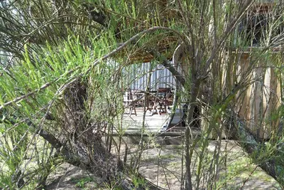 Image de 'La Remise à Bateaux' : Cabane de Pêcheurs pieds dans l'eau, piscine, ok chiens
