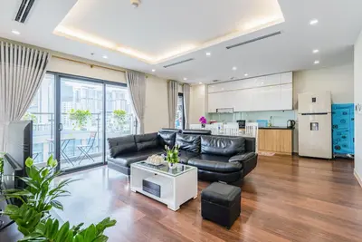 Image de VipHome02 # Appartement moderne 3br # Imperia Jardin # Vue de la piscine # Vue du jardin